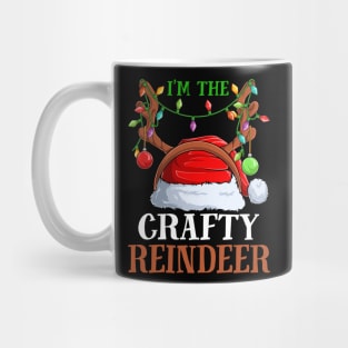 Im The Crafty Reindeer Christmas Funny Pajamas Funny Christmas Gift Mug